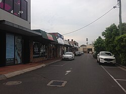 Lane behind shops at Ringwood North Shopping Centre